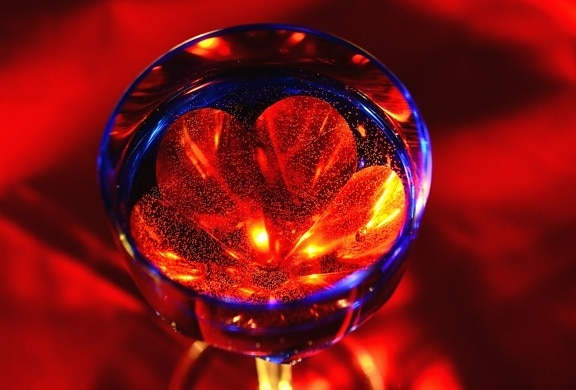 abstract, glass, light, red, color, art
