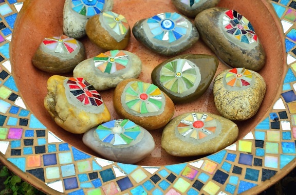 kamień, płytki, drawin, kolor, kolorowe, sztuka