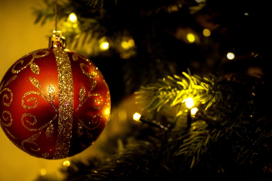 dekorácie, Vianoce, guľa, svetlo