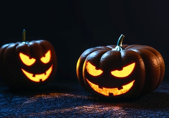halloween, pumpkin, lamp, dark, holiday
