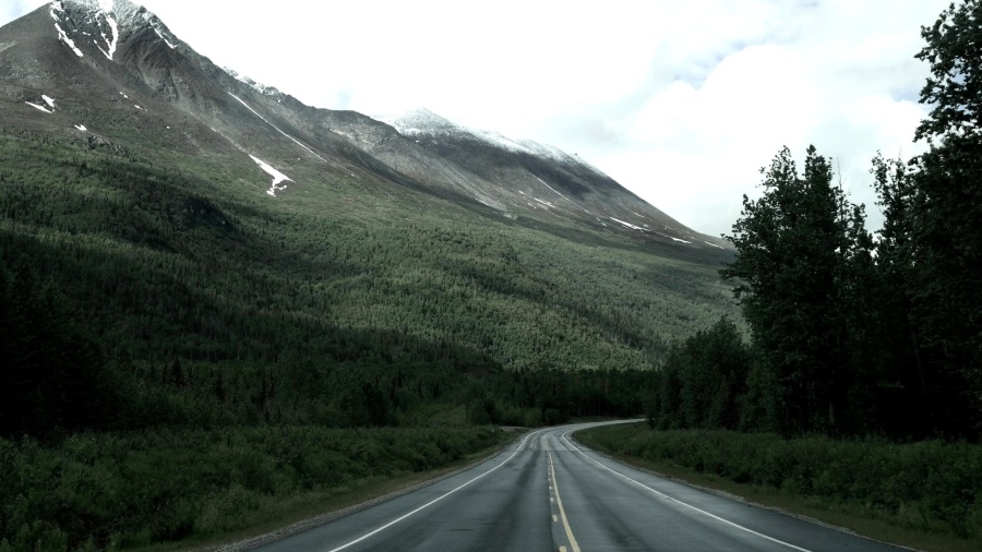 silnice, hory, silniční, způsobem