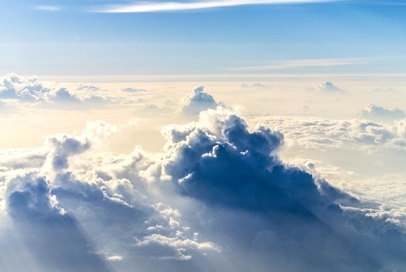 gökyüzü, bulut, hava, bulut, atmosfer, cennet, güneş, stratosfer, güneş ışığı