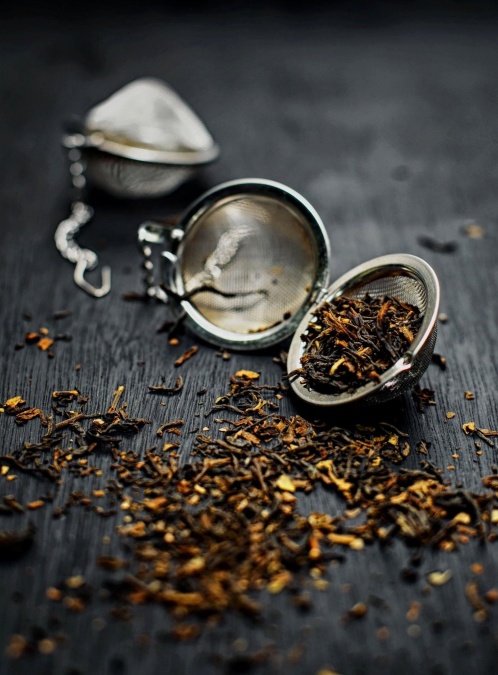 herbata, roślina, czajniczek, metalowe