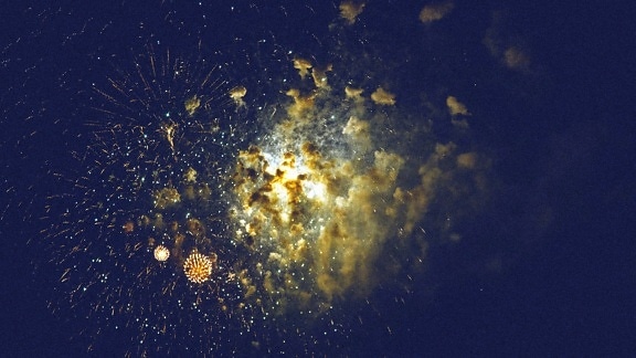 sky, night, firework, light, explosion, celebration, new year, midnight