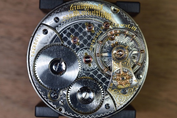 ozubené kolo, kov, mechanismus, chrom, hodiny
