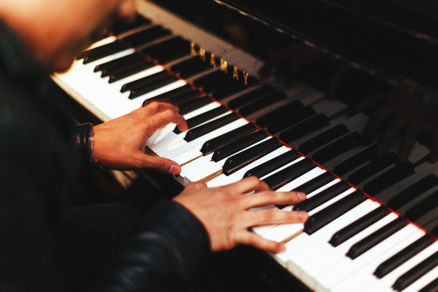 pian, muzician, artist, sunet, mână, pianist