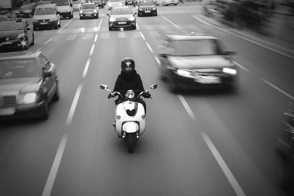 motorcycles, car, road, traffic, vehicle