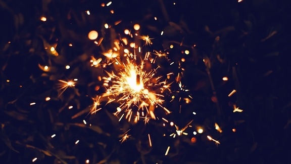 sparks, hot, celebration, night