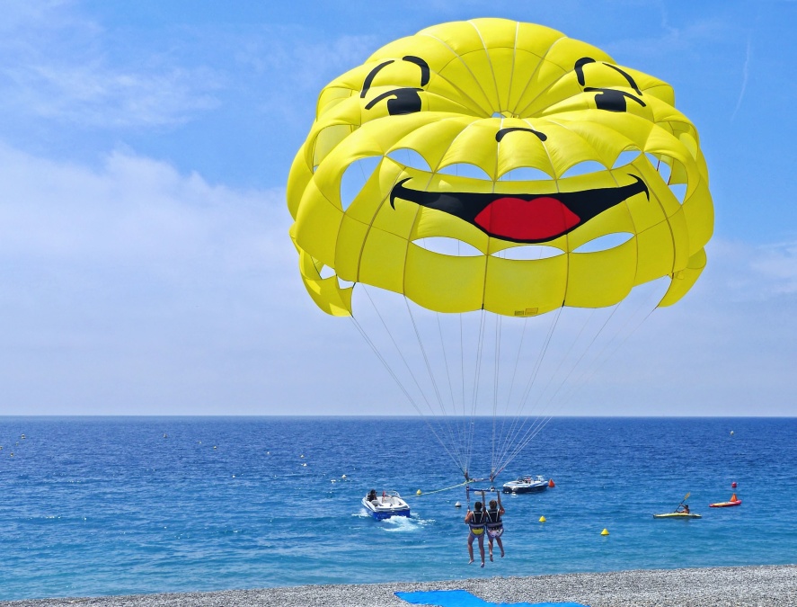 parachute sport, zee, water, fun, speedboot, touw, mensen