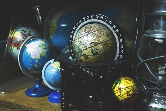 Globen, karta, kontinent, geografi, vetenskap