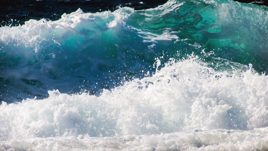 onda de mar, espuma, água