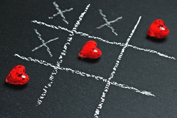 hjertet, spill, bord, logikk, kjærlighet, romantikk
