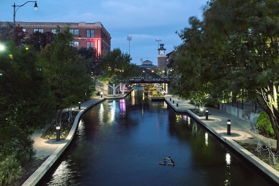 canal, apa, cu barca, street, lumina, lemn, turism