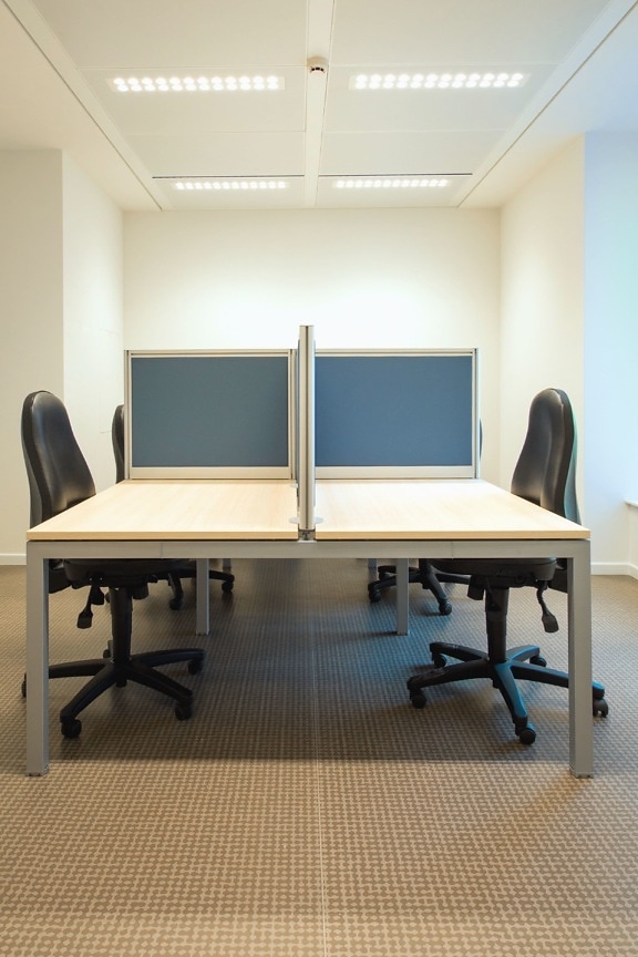 Office, partition, bord, stol, vägg, interiör, kontor, business