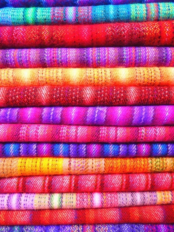Tissu, écharpe, coloré, couleur, textil