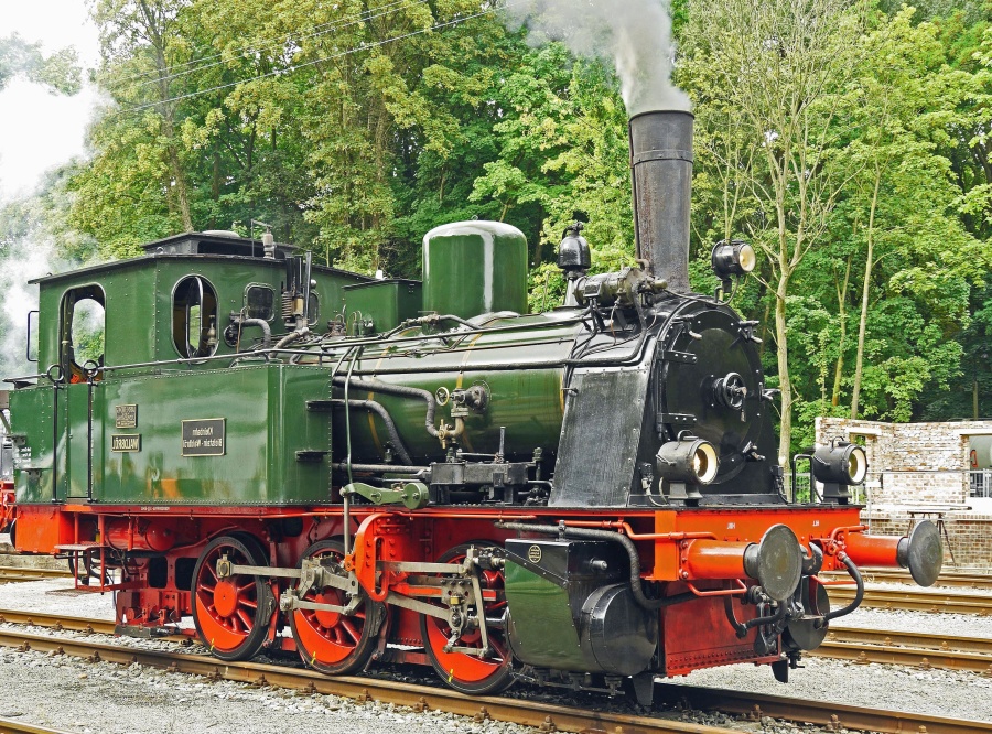 locomotive, machine, vehicle, smoke, steam, wood, transport