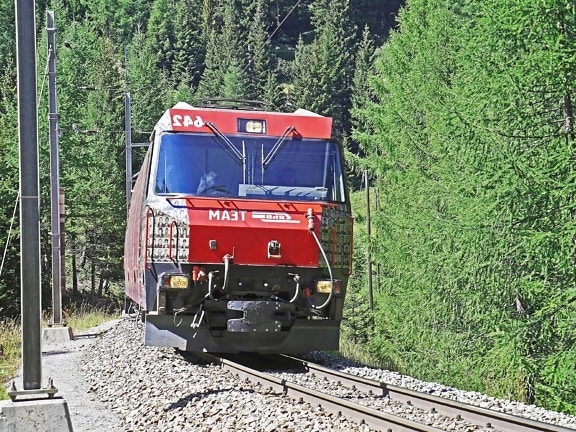 Lokomotive, Fahrzeug, Zug, Maschine, Eisenbahn, Baum, Säule, Stein