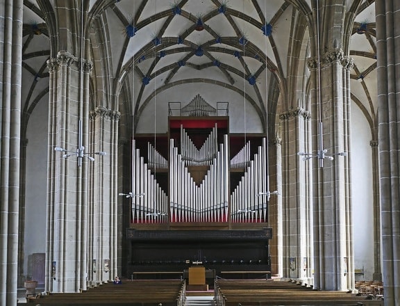 Altar, iglesia, instrumento, metal, tubo, religión, cristianismo, música