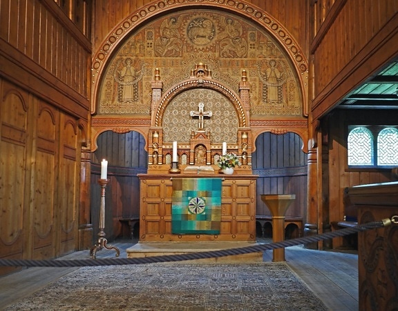 kayu, interior, gereja, agama, kekristenan, Gereja