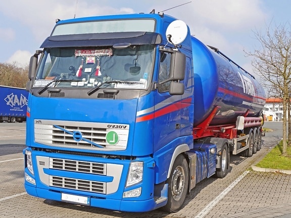 trailer, lastbil, køretøj, transport, road, fragt, levering, motorvej, tank