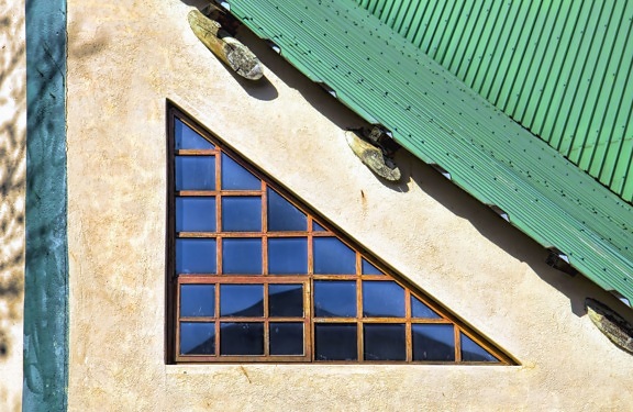 casa, janela, telhado, vidro, madeira, arquitetura