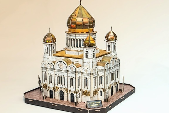Architettura, modello, chiesa, cristianesimo, religione, cupola, dorato