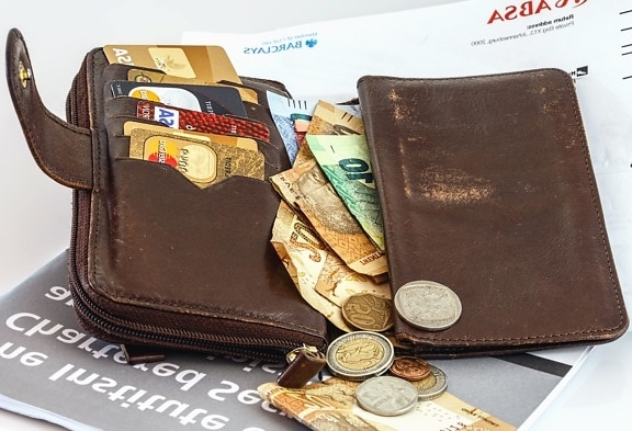 finance, money, purse, wallet, metal, paper, value
