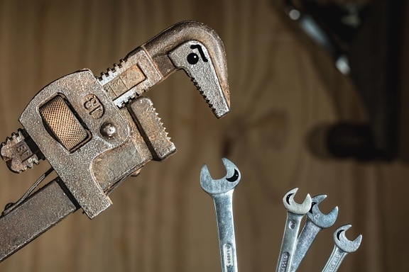 wrench, hand tool, screwdriver, metal, mechanical, screw