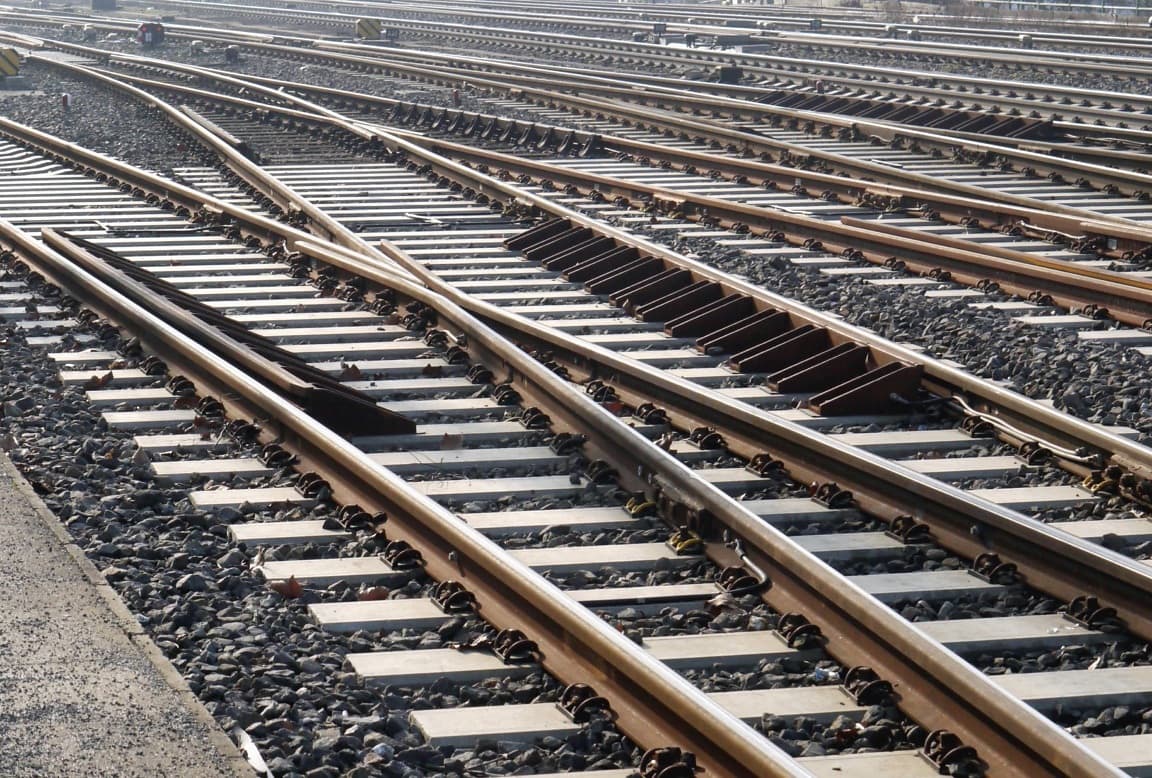 Free picture: railroad, stone, metal, concrete, track, railroad