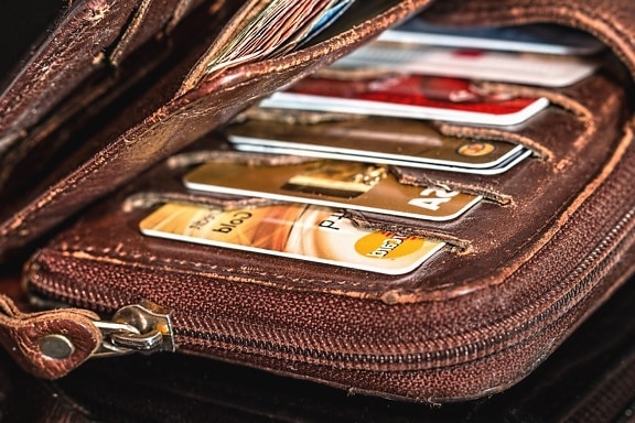 bag, card, credit, money, business