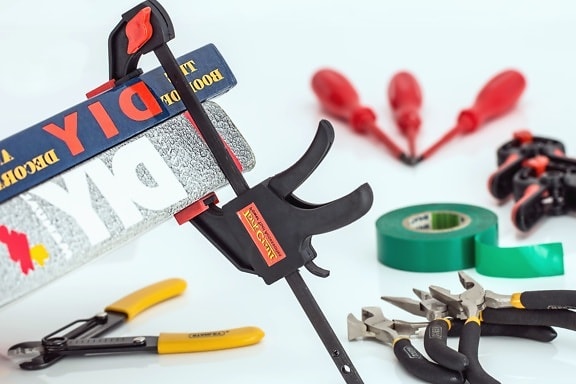 hand tool, tape, pliers, screwdriver, metal, steel