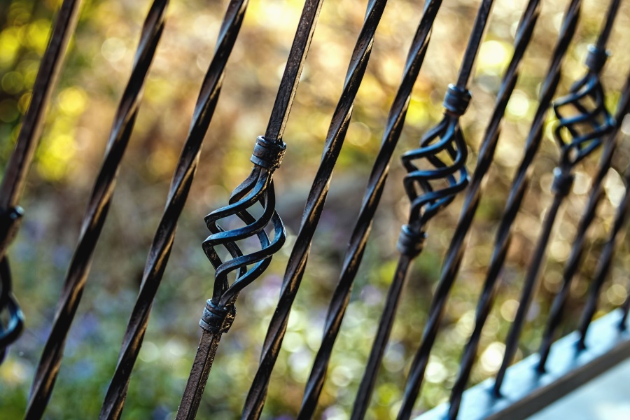 staket, metall, järn, smide, terrass