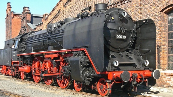 steam locomotive, steam engine, train, wheel, metal, engine, mechanics, steam