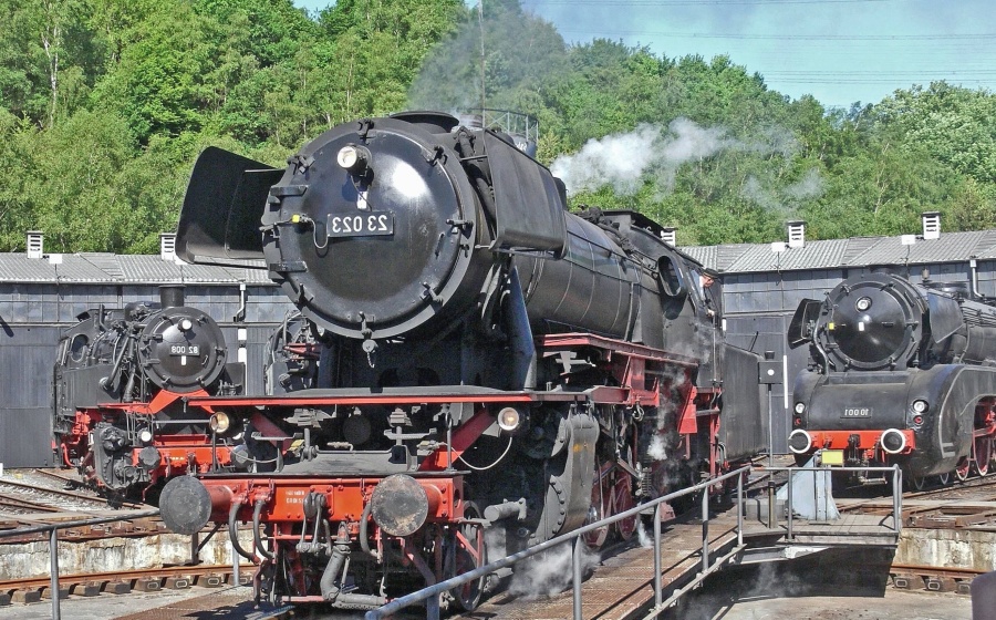 Locomotive à vapeur, vapeur, métal, puissance, moteur, mécanique, plate-forme