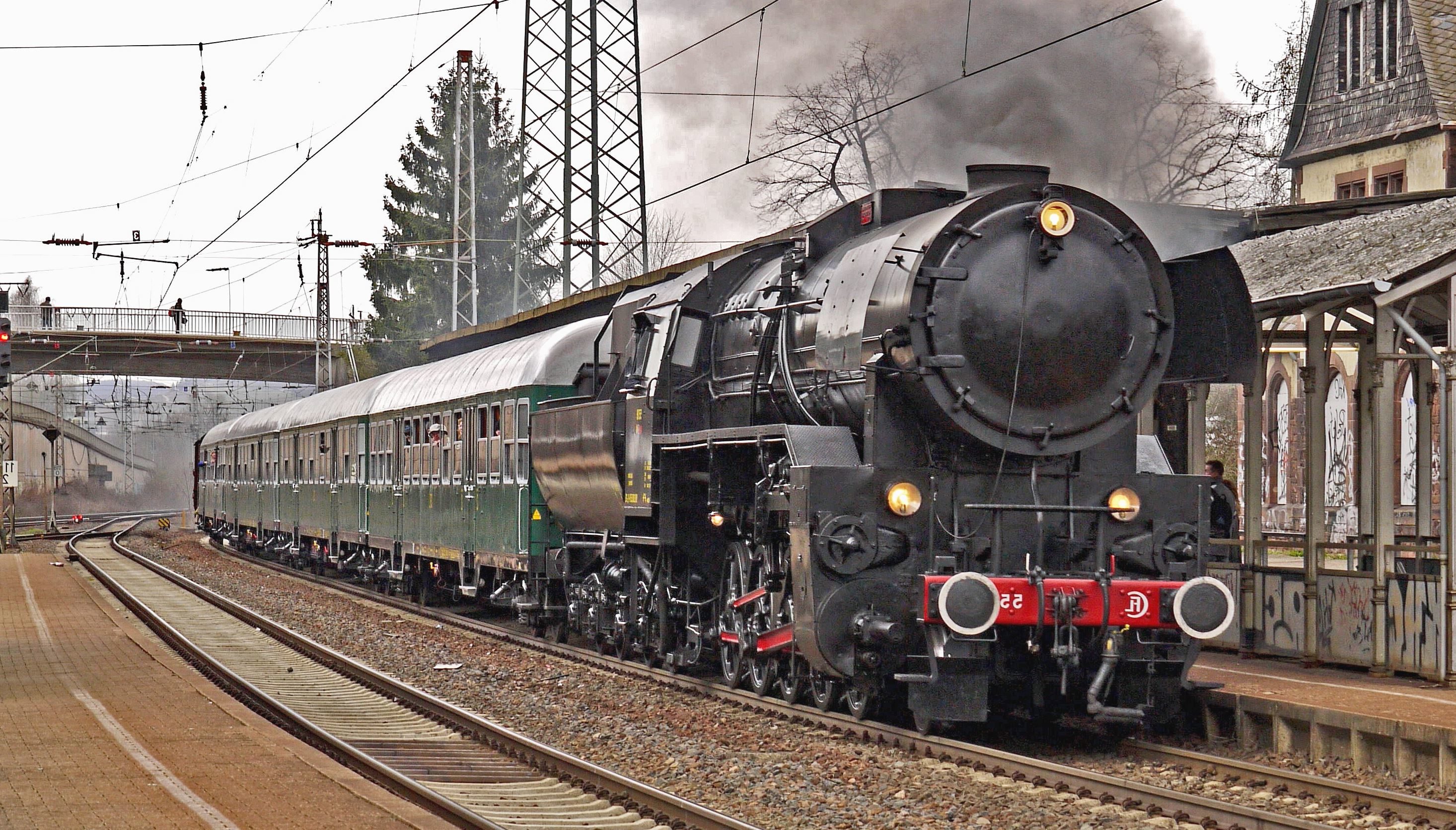 Free picture railroad train locomotive steam smoke 