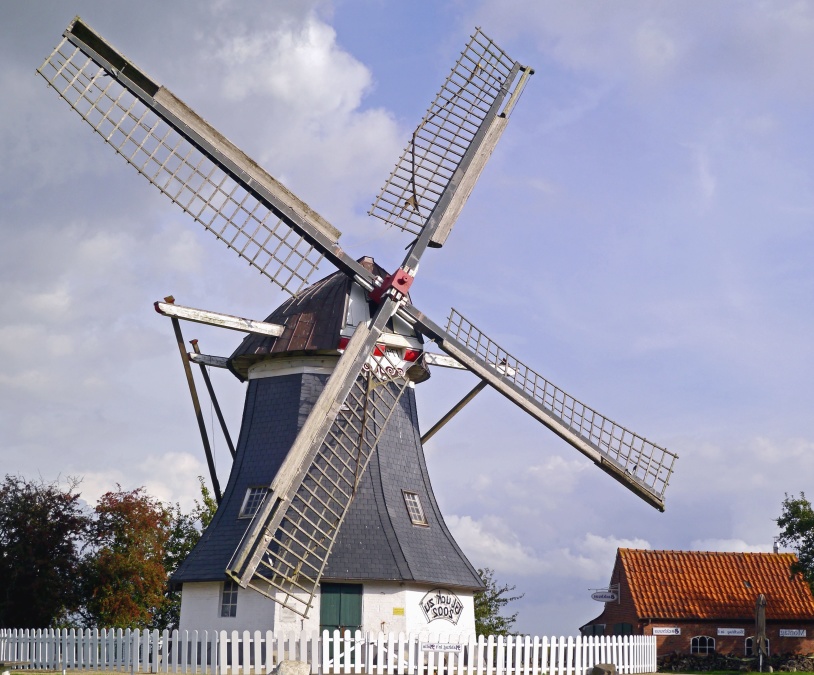 Windmühle, bau, architektur, wind, power, haus