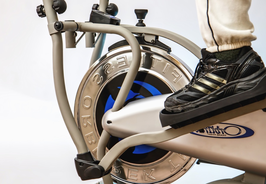 fitness, exercício, bicicleta, pernas, sapatos, ginásio