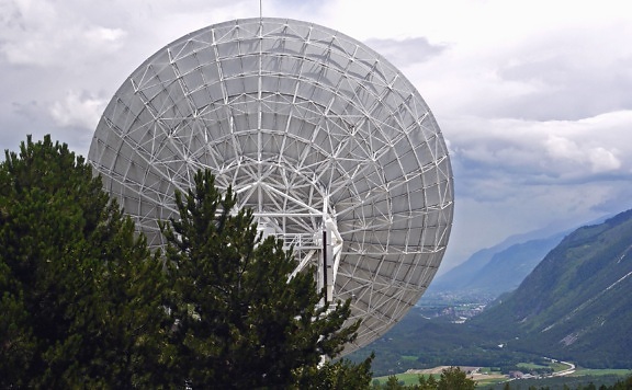 antenna, satellite, space, communication, technology, construction, mountain