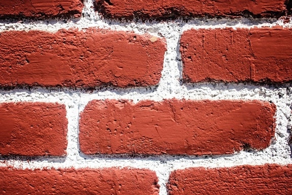 mur, murstein, tekstur, rød, hvit