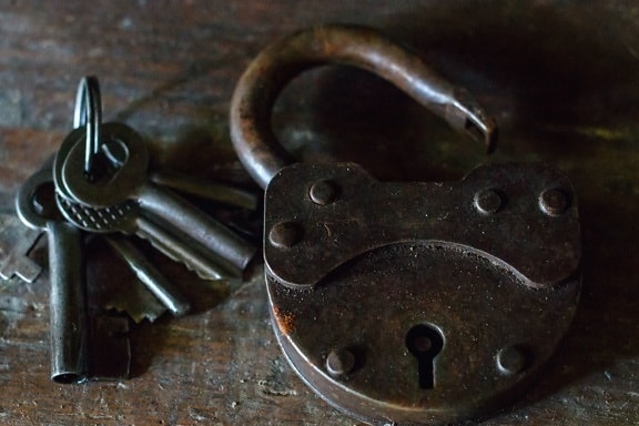lock, padlock, metal, old, security, device