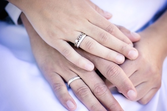 hånd, mann, kvinne, ring, bryllup, bryllup, kjærlighet