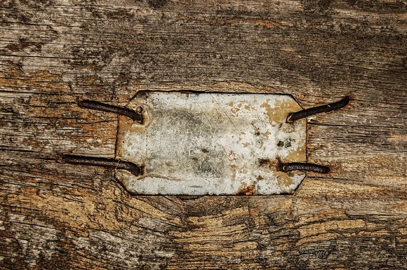 metal, plate, metal nail, wood, plank, texture