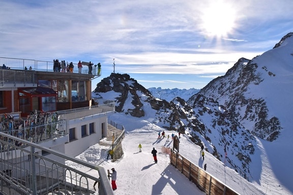 гірський краєвид сніг, подорожі, катання на лижах, зима, туризм