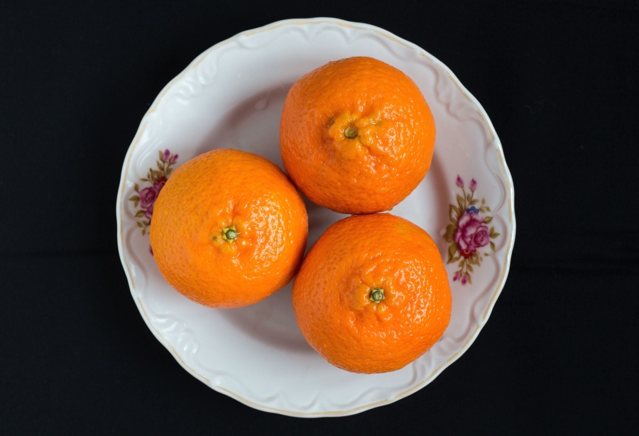 Mandarine, frucht, süß, teller, süß, frisch, bio, ernährung
