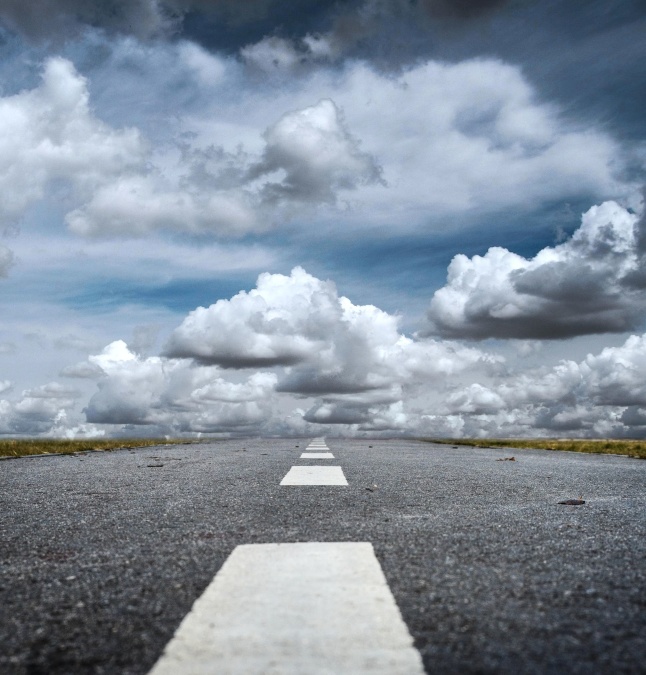 Road, asfalt, sky, cloud, transport