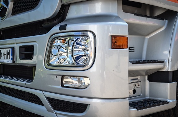 farol caminhão, metal, veículo, transporte, espelho