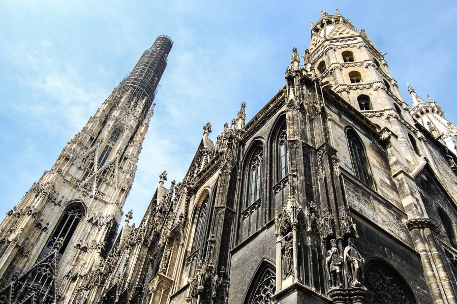 Katedra, Kościół, architektura, elewacji, budynku, wieża, gothic, religia