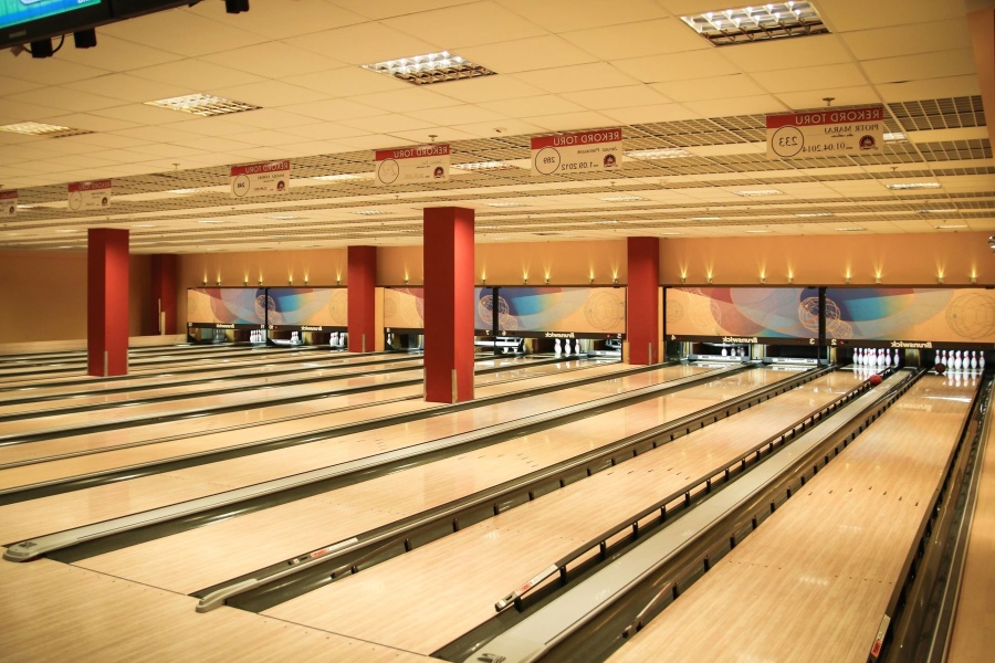 Boden, bowling, holz, beleuchtung, architektur, gebäude
