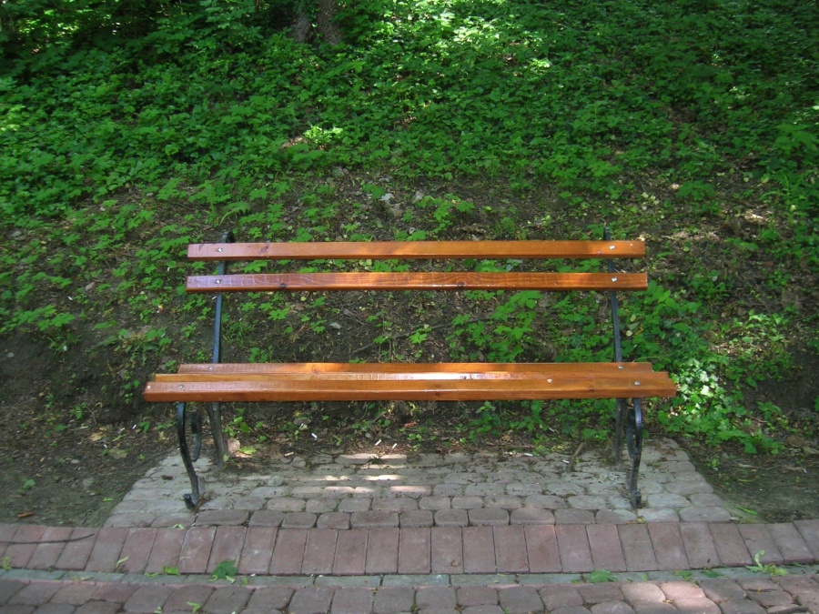 bench, seat, furniture, park, grass, tree, park, wood