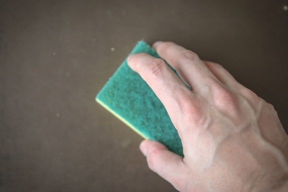 hand, sponge, cleaning, hygiene